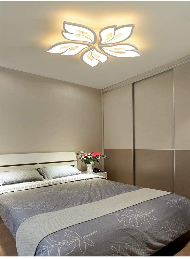 HDC Premium Flower Shaped LED Chandelier | Modern Ceiling Lamp | 60-Watts High Brightness 5-Light Chandelier for Living Room, Dining Area & Hall | Tricolor Color-Changing Decorative Ceiling Light - Image 5